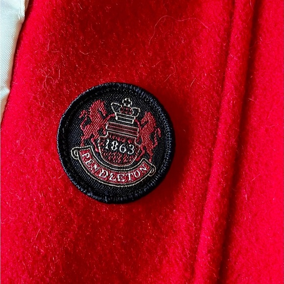 Pendleton Campbell Car Coat - Red - Hudson Bay inspired lining - Large - Picture 13 of 14
